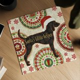 Happy Holidogs I by Veronique Charron. Shown as a detailed flat fine art print, highlighting archival giclee quality. Available as an archival giclee rolled canvas, fine art paper, or poster print. SKU 26059a.