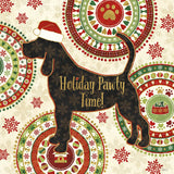 Happy Holidogs II by Veronique Charron. SKU 26060a. Archival Giclee Fine art print for wall decor.