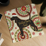 Happy Holidogs II by Veronique Charron. Shown as a detailed flat fine art print, highlighting archival giclee quality. Available as an archival giclee rolled canvas, fine art paper, or poster print. SKU 26060a.