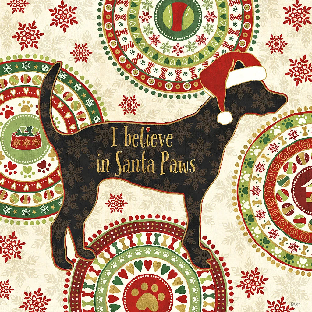 Happy Holidogs III by Veronique Charron. SKU 26061a. Archival Giclee Fine art print for wall decor.