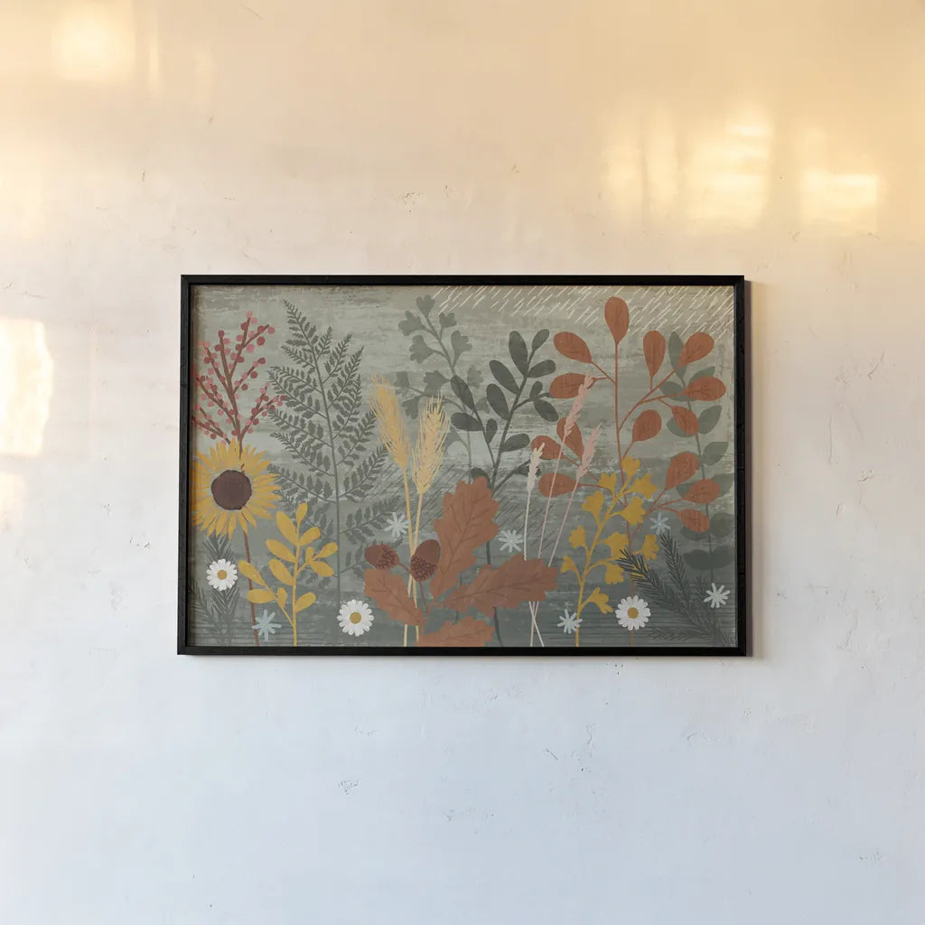 Harvest Craze I by Veronique Charron. shown as a paper print in a black flame. Available as a archival giclee rolled canvas, fine art paper, or poster print. SKU 81581i.