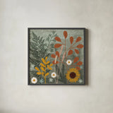 Harvest Craze II by Veronique Charron. Shown in a sleek black glass frame for a contemporary gallery look. Available as an archival giclee rolled canvas, fine art paper, or poster print. SKU 81582a.