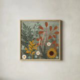 Harvest Craze II by Veronique Charron. Shown in a natural wood glass frame for a timeless modern aesthetic. Available as an archival giclee rolled canvas, fine art paper, or poster print. SKU 81582a.