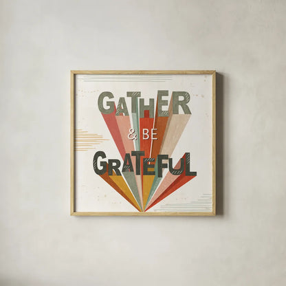 Harvest Craze IV by Veronique Charron. Shown in a natural wood glass frame for a timeless modern aesthetic. Available as an archival giclee rolled canvas, fine art paper, or poster print. SKU 81584a.