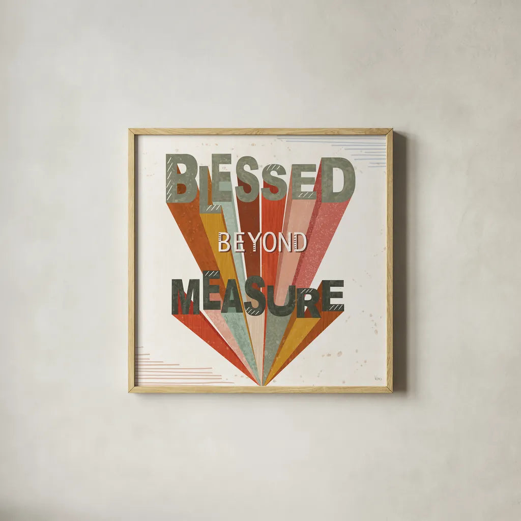 Harvest Craze V by Veronique Charron. Shown in a natural wood glass frame for a timeless modern aesthetic. Available as an archival giclee rolled canvas, fine art paper, or poster print. SKU 81585a.