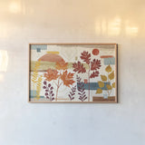 Harvest Horizon I by Veronique Charron. shown as a paper print in a natural frame. Available as a archival giclee rolled canvas, fine art paper, or poster print. SKU 83024i.
