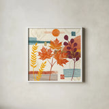 Harvest Horizon II by Veronique Charron. Shown in a crisp white glass frame for a clean and minimalist style. Available as an archival giclee rolled canvas, fine art paper, or poster print. SKU 83025a.