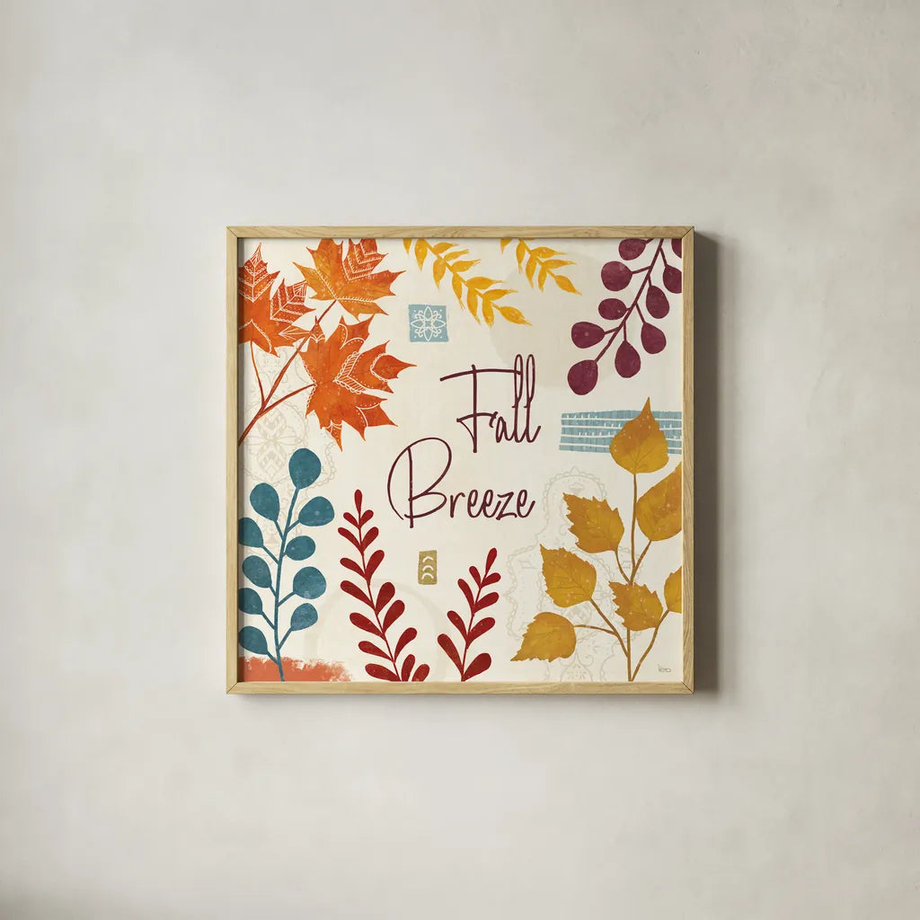 Harvest Horizon VI by Veronique Charron. Shown in a natural wood glass frame for a timeless modern aesthetic. Available as an archival giclee rolled canvas, fine art paper, or poster print. SKU 83029a.