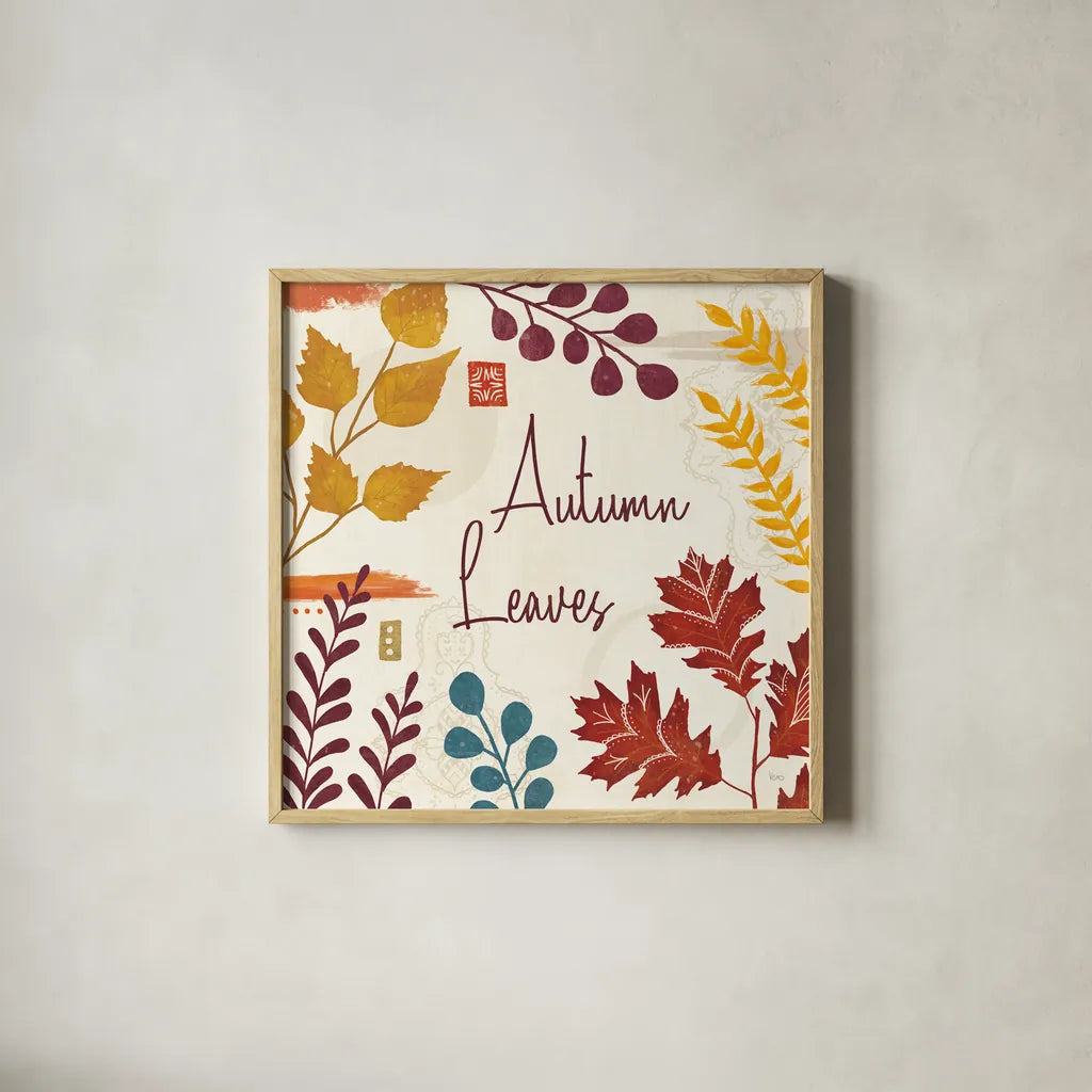 Harvest Horizon VII by Veronique Charron. Shown in a natural wood glass frame for a timeless modern aesthetic. Available as an archival giclee rolled canvas, fine art paper, or poster print. SKU 83030a.