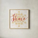 Holiday Charms II by Veronique Charron. Shown in a natural wood glass frame for a timeless modern aesthetic. Available as an archival giclee rolled canvas, fine art paper, or poster print. SKU 31966a.