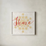 Holiday Charms II by Veronique Charron. Shown in a crisp white glass frame for a clean and minimalist style. Available as an archival giclee rolled canvas, fine art paper, or poster print. SKU 31966a.