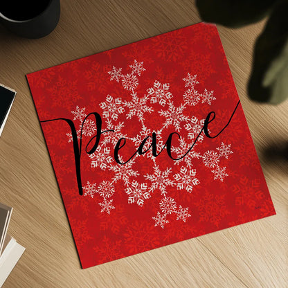 Holiday Charms III Red by Veronique Charron. Shown as a detailed flat fine art print, highlighting archival giclee quality. Available as an archival giclee rolled canvas, fine art paper, or poster print. SKU 31973a.