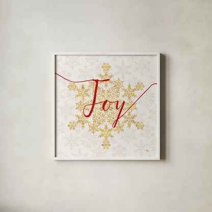 Holiday Charms IV by Veronique Charron. Shown in a crisp white glass frame for a clean and minimalist style. Available as an archival giclee rolled canvas, fine art paper, or poster print. SKU 31968a.