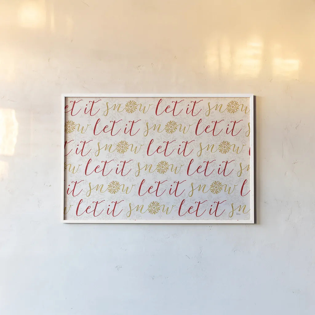 Holiday Charms V by Veronique Charron. shown as a paper print in a white frame. Available as a archival giclee rolled canvas, fine art paper, or poster print. SKU 31969i.