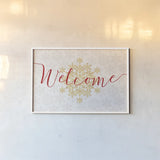 Holiday Charms VI by Veronique Charron. shown as a paper print in a white frame. Available as a archival giclee rolled canvas, fine art paper, or poster print. SKU 31970i.