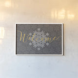 Holiday Charms VI Black by Veronique Charron. shown as a paper print in a white frame. Available as a archival giclee rolled canvas, fine art paper, or poster print. SKU 32392i.