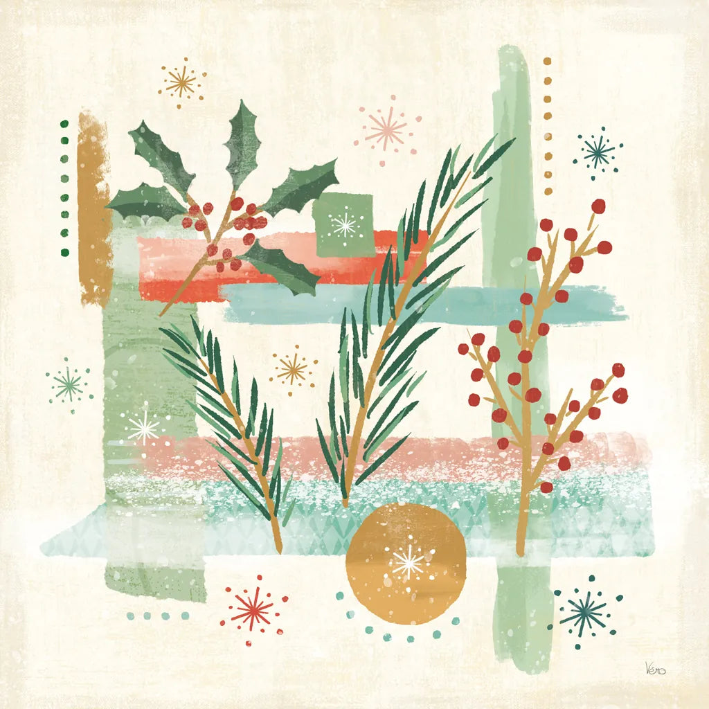 Holiday Flair III by Veronique Charron. SKU 65844a. Archival Giclee Fine art print for wall decor.