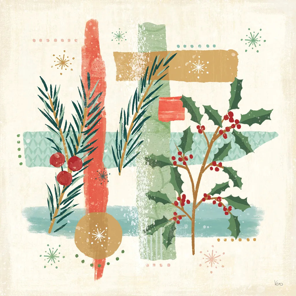 Holiday Flair V by Veronique Charron. SKU 65846a. Archival Giclee Fine art print for wall decor.