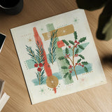 Holiday Flair V by Veronique Charron. Shown as a detailed flat fine art print, highlighting archival giclee quality. Available as an archival giclee rolled canvas, fine art paper, or poster print. SKU 65846a.