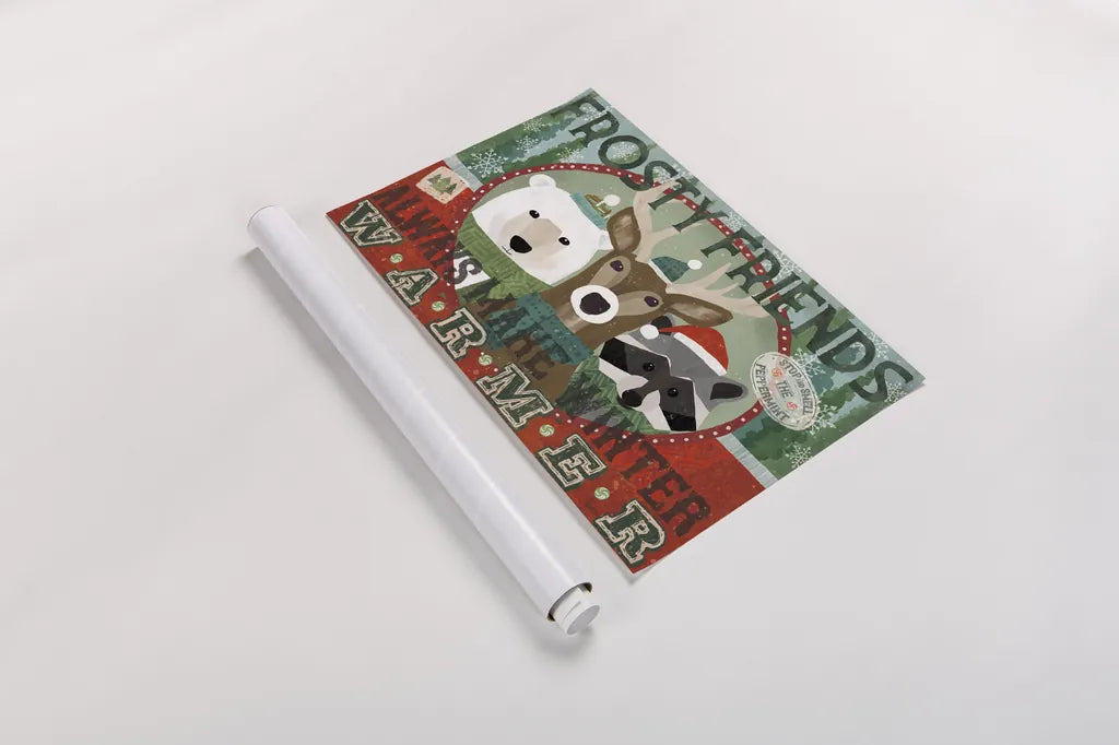 Holiday Likeness I by Veronique Charron. shown as a rolled paper print. Available as archival giclee rolled canvas, fine art paper, or poster print. SKU 63010i.