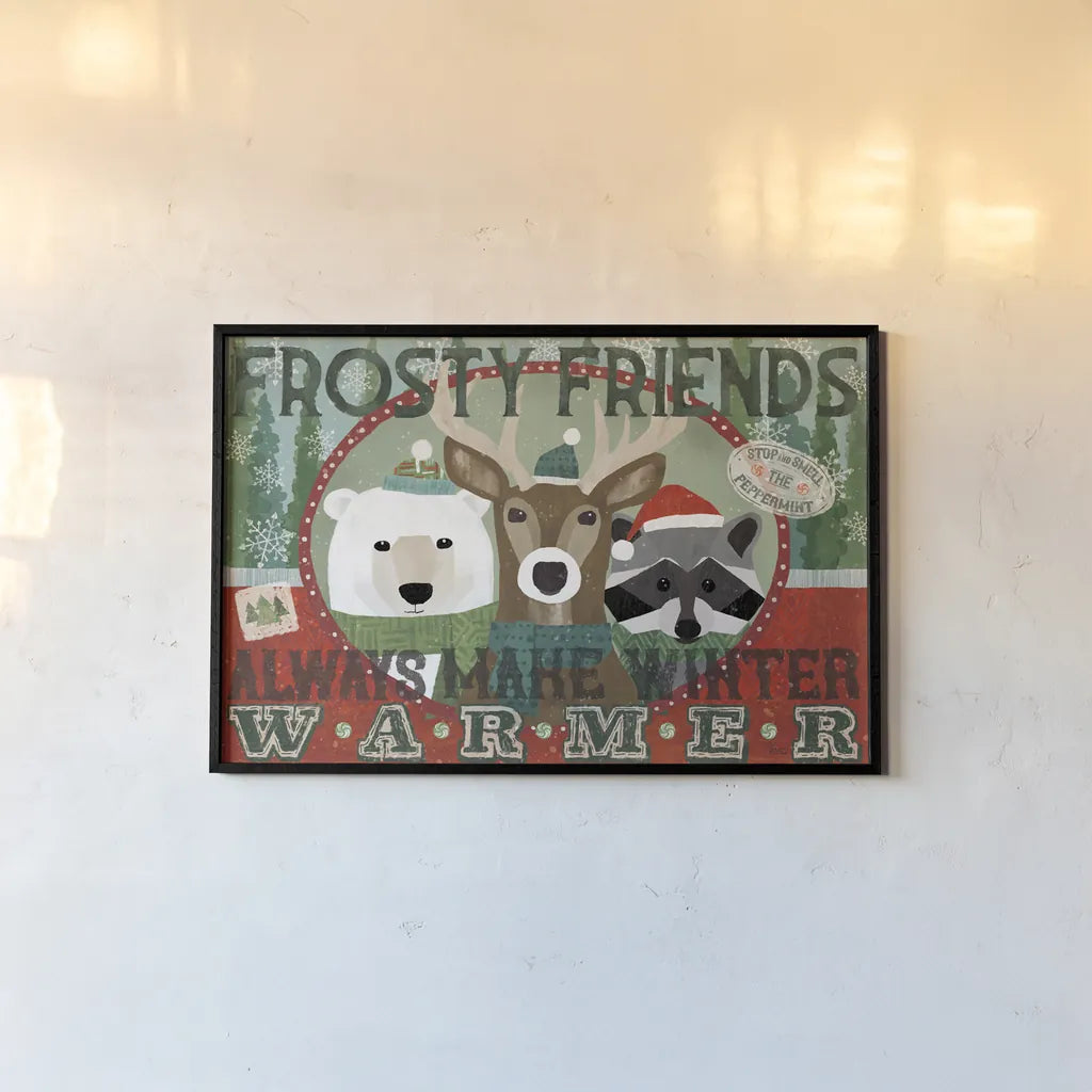 Holiday Likeness I by Veronique Charron. shown as a paper print in a black flame. Available as a archival giclee rolled canvas, fine art paper, or poster print. SKU 63010i.