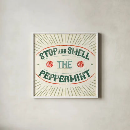 Holiday Likeness IX by Veronique Charron. Shown in a crisp white glass frame for a clean and minimalist style. Available as an archival giclee rolled canvas, fine art paper, or poster print. SKU 63018a.