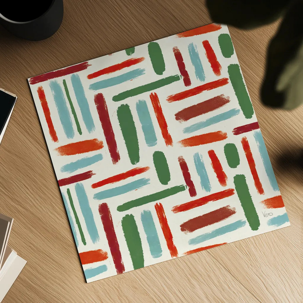 Holiday Likeness Pattern II by Veronique Charron. Shown as a detailed flat fine art print, highlighting archival giclee quality. Available as an archival giclee rolled canvas, fine art paper, or poster print. SKU 63023a.