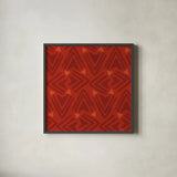Holiday Likeness Pattern VIB by Veronique Charron. Shown in a sleek black glass frame for a contemporary gallery look. Available as an archival giclee rolled canvas, fine art paper, or poster print. SKU 63034a.