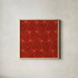 Holiday Likeness Pattern VIB by Veronique Charron. Shown in a natural wood glass frame for a timeless modern aesthetic. Available as an archival giclee rolled canvas, fine art paper, or poster print. SKU 63034a.