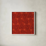 Holiday Likeness Pattern VIB by Veronique Charron. Shown in a crisp white glass frame for a clean and minimalist style. Available as an archival giclee rolled canvas, fine art paper, or poster print. SKU 63034a.