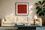 Holiday Likeness Pattern VIB by Veronique Charron. Displayed in a glass frame with matte in a clean modern living room. Available as an archival giclee rolled canvas, fine art paper, or poster print. SKU 63034a.
