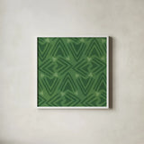 Holiday Likeness Pattern VIC by Veronique Charron. Shown in a crisp white glass frame for a clean and minimalist style. Available as an archival giclee rolled canvas, fine art paper, or poster print. SKU 63035a.
