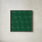 Holiday Likeness Pattern VID by Veronique Charron. Shown in a sleek black glass frame for a contemporary gallery look. Available as an archival giclee rolled canvas, fine art paper, or poster print. SKU 63036a.