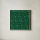 Holiday Likeness Pattern VID by Veronique Charron. Shown in a crisp white glass frame for a clean and minimalist style. Available as an archival giclee rolled canvas, fine art paper, or poster print. SKU 63036a.