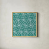 Holiday Likeness Pattern VIE by Veronique Charron. Shown in a natural wood glass frame for a timeless modern aesthetic. Available as an archival giclee rolled canvas, fine art paper, or poster print. SKU 63037a.