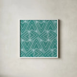 Holiday Likeness Pattern VIE by Veronique Charron. Shown in a crisp white glass frame for a clean and minimalist style. Available as an archival giclee rolled canvas, fine art paper, or poster print. SKU 63037a.