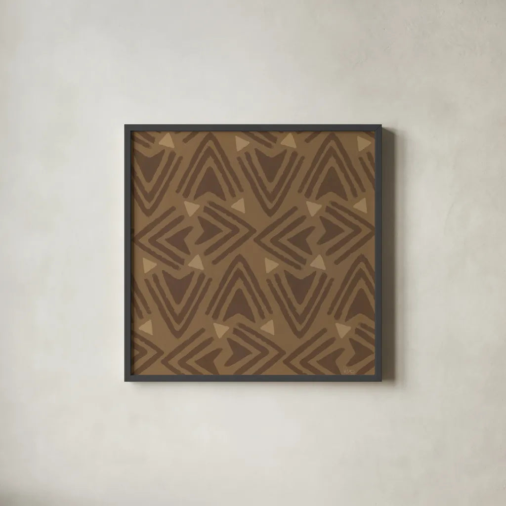 Holiday Likeness Pattern VIF by Veronique Charron. Shown in a sleek black glass frame for a contemporary gallery look. Available as an archival giclee rolled canvas, fine art paper, or poster print. SKU 63038a.