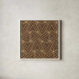 Holiday Likeness Pattern VIF by Veronique Charron. Shown in a crisp white glass frame for a clean and minimalist style. Available as an archival giclee rolled canvas, fine art paper, or poster print. SKU 63038a.