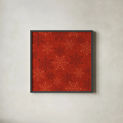 Holiday Likeness Pattern VIIA by Veronique Charron. Shown in a sleek black glass frame for a contemporary gallery look. Available as an archival giclee rolled canvas, fine art paper, or poster print. SKU 63040a.