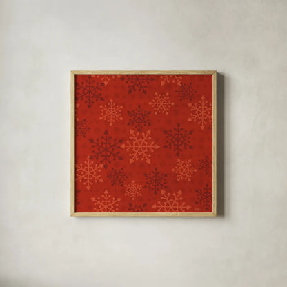 Holiday Likeness Pattern VIIA by Veronique Charron. Shown in a natural wood glass frame for a timeless modern aesthetic. Available as an archival giclee rolled canvas, fine art paper, or poster print. SKU 63040a.
