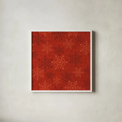 Holiday Likeness Pattern VIIA by Veronique Charron. Shown in a crisp white glass frame for a clean and minimalist style. Available as an archival giclee rolled canvas, fine art paper, or poster print. SKU 63040a.