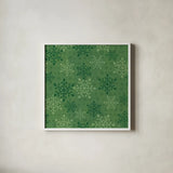 Holiday Likeness Pattern VIIB by Veronique Charron. Shown in a crisp white glass frame for a clean and minimalist style. Available as an archival giclee rolled canvas, fine art paper, or poster print. SKU 63041a.