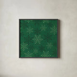 Holiday Likeness Pattern VIIC by Veronique Charron. Shown in a sleek black glass frame for a contemporary gallery look. Available as an archival giclee rolled canvas, fine art paper, or poster print. SKU 63042a.