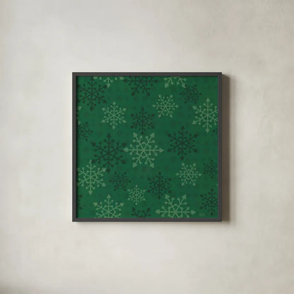 Holiday Likeness Pattern VIIC by Veronique Charron. Shown in a sleek black glass frame for a contemporary gallery look. Available as an archival giclee rolled canvas, fine art paper, or poster print. SKU 63042a.