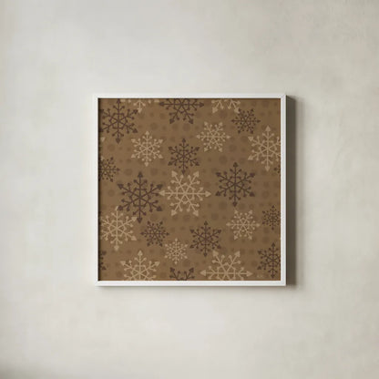 Holiday Likeness Pattern VIIE by Veronique Charron. Shown in a crisp white glass frame for a clean and minimalist style. Available as an archival giclee rolled canvas, fine art paper, or poster print. SKU 63044a.