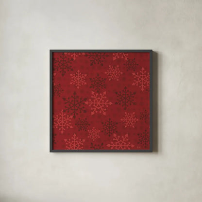 Holiday Likeness Pattern VIIF by Veronique Charron. Shown in a sleek black glass frame for a contemporary gallery look. Available as an archival giclee rolled canvas, fine art paper, or poster print. SKU 63045a.