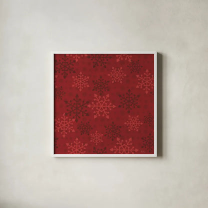 Holiday Likeness Pattern VIIF by Veronique Charron. Shown in a crisp white glass frame for a clean and minimalist style. Available as an archival giclee rolled canvas, fine art paper, or poster print. SKU 63045a.