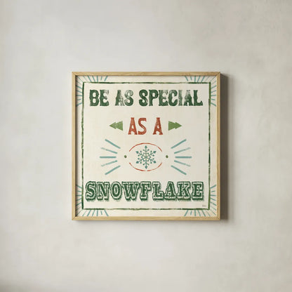 Holiday Likeness VI by Veronique Charron. Shown in a natural wood glass frame for a timeless modern aesthetic. Available as an archival giclee rolled canvas, fine art paper, or poster print. SKU 63015a.