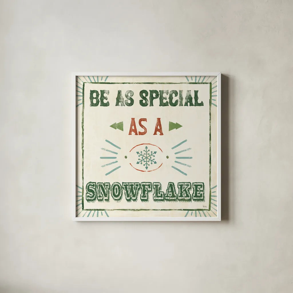 Holiday Likeness VI by Veronique Charron. Shown in a crisp white glass frame for a clean and minimalist style. Available as an archival giclee rolled canvas, fine art paper, or poster print. SKU 63015a.