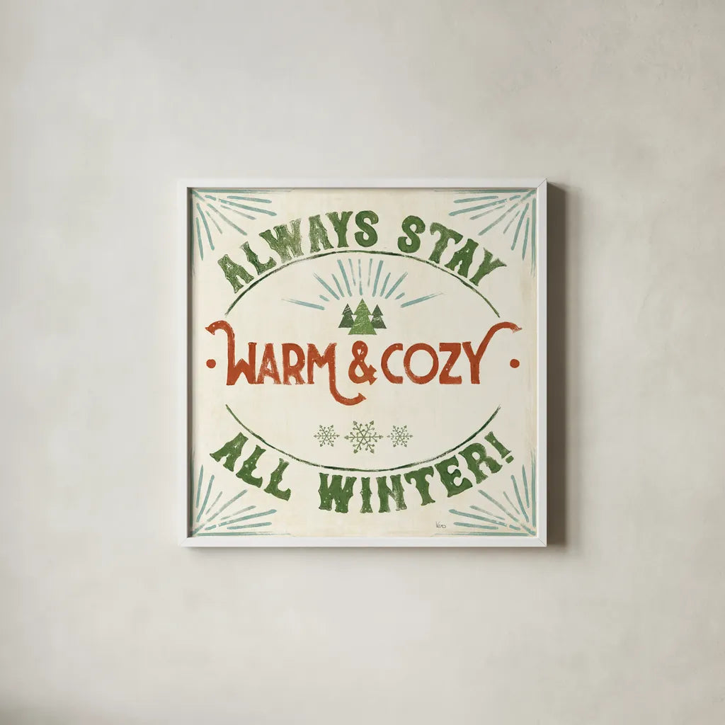 Holiday Likeness VII by Veronique Charron. Shown in a crisp white glass frame for a clean and minimalist style. Available as an archival giclee rolled canvas, fine art paper, or poster print. SKU 63016a.